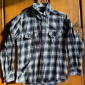 Field & Stream Black and White Plaid Men's Shirt